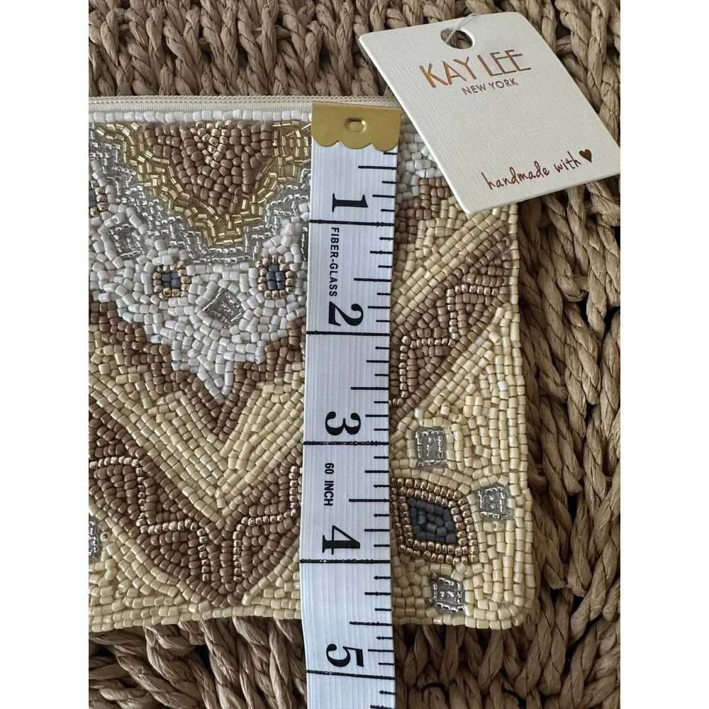 Kay Lee New York‎ Wallet Abstract Beaded Bag Clutch Geometric Art New